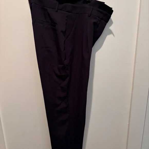 Lulus With Confidence Navy Blue Paper Bag Waist Pants - Size L - Picture 4 of 4